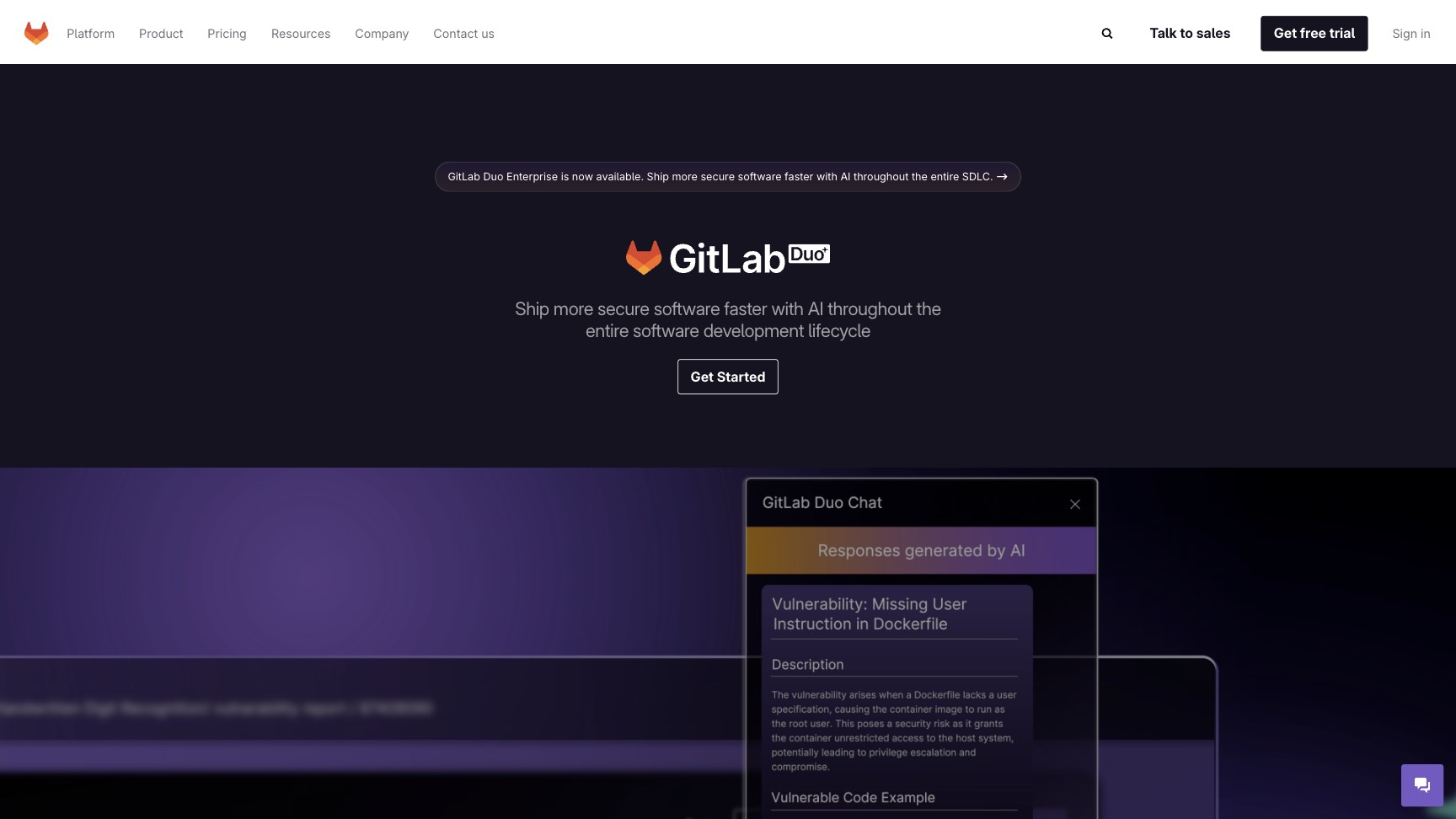GitLab Duo Chat截图